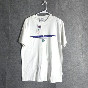Wimbledon Graphic T Shirt Mens L White Championships Lawn Tennis Museum New NWT